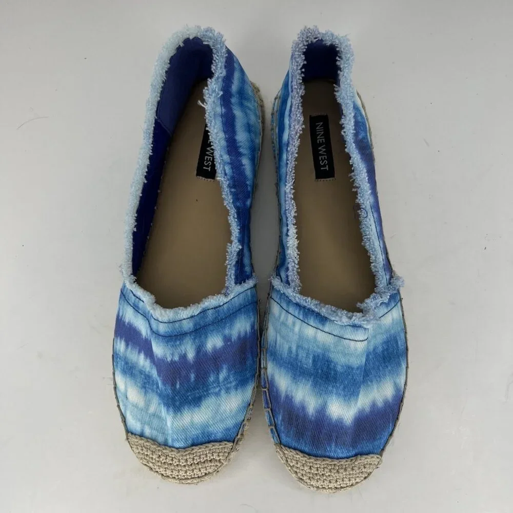 Nine West Maybe 2 TieDye Canvas SlipOn Sandals Womens Size 7.5 Espadrilles Shoes - Picture 5 of 9